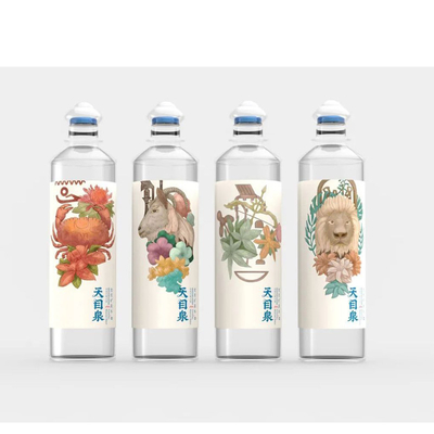 Adesivos de garrafa de vidro PP de luxo em pvc para embalagem de alimentos 100 ml