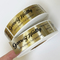 Folha de ouro escovada 24k autocolantes cortados impressão de etiquetas para embalagem logotipo personalizado