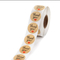 Etiquetas adesivas de agradecimento círculo de papel kraft com impressão dourada de 3 polegadas