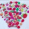 Impressão de adesivos à prova d'água com corte de beijo bonito rótulo de embalagem de morango e frutas