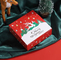 Caixa de embalagem de presente de nougat de árvore de natal retangular caixa de sortimento de biscoitos