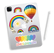 Impressão de adesivos personalizados BOPP Rainbow Kiss Cut para decalque de parede