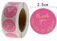 Adesivos de agradecimento Pantone Rose Pink Círculo Estático Etiquetas imprimíveis para o seu negócio