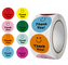 Etiquetas de agradecimento redondas coloridas à prova d'água CMYK 1 polegada rosto sorridente