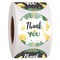 Rolo de etiquetas adesivas de agradecimento personalizado em cores CMYK cortadas para pequenas empresas