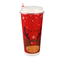 Copo de Natal descartável de papel ODM 9 oz para bebida café leite chá