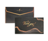 Impressão 5x5 CMYK envelopes de cartão-presente de papel em relevo com logotipo estampado em ouro