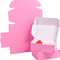 Envolvendo a caixa de presente ondulada cor-de-rosa para o armazenamento de envio de envio pelo correio